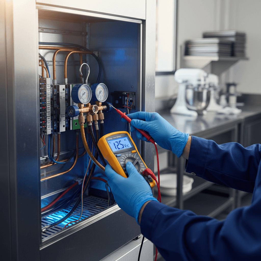 Commercial refrigeration system maintenance and diagnostics